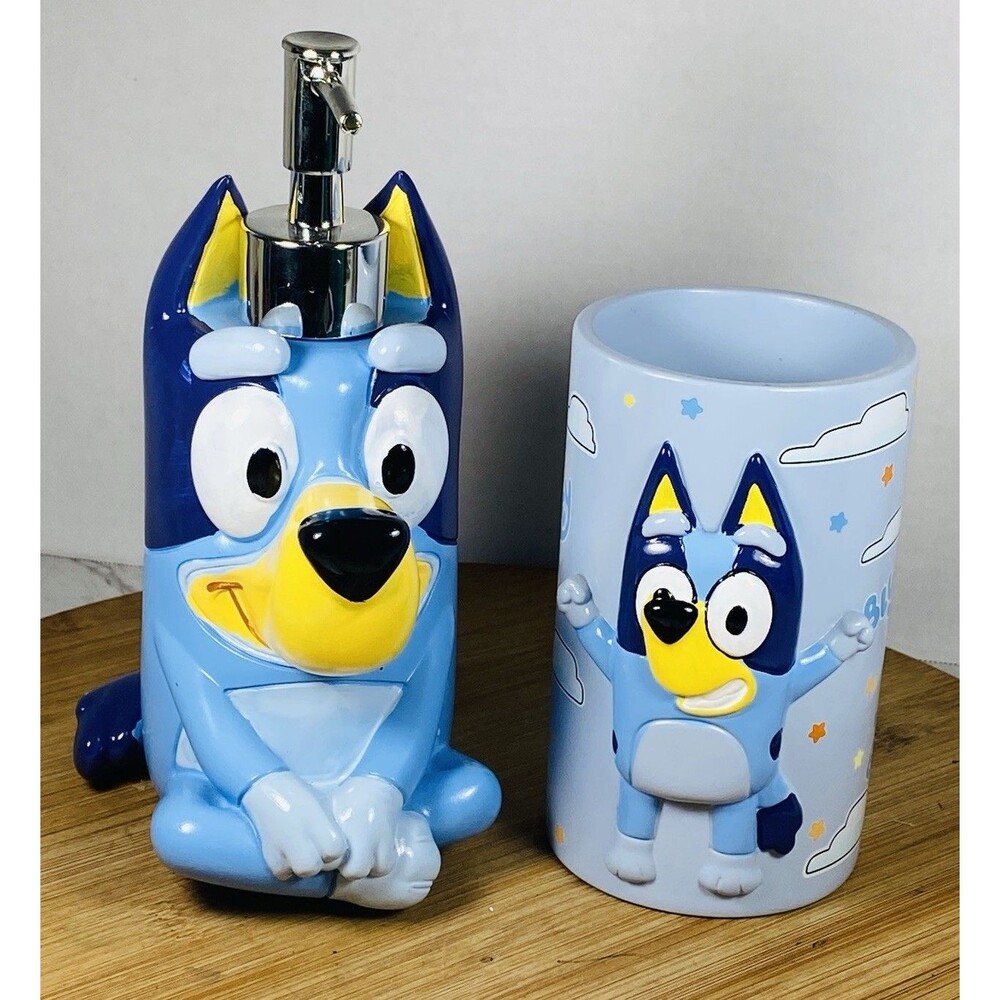 Bluey Soap Dispenser Lotion Pump And Toothpaste Holder